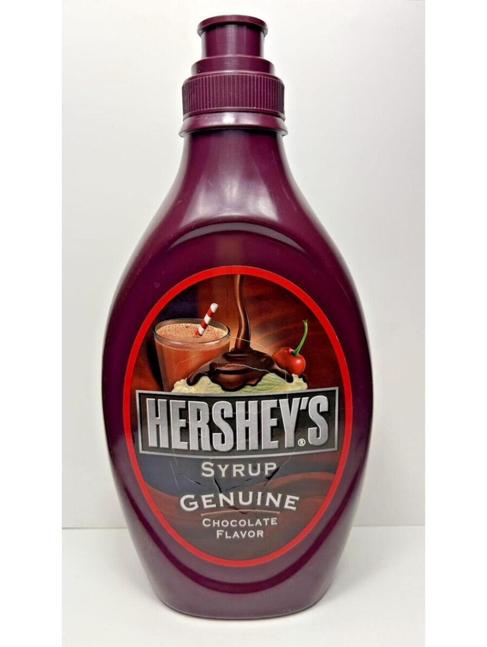 Vtg Hersheys Chocolate Syrup Large Coin Piggy Bank 18” W/plug Novelty Dessert